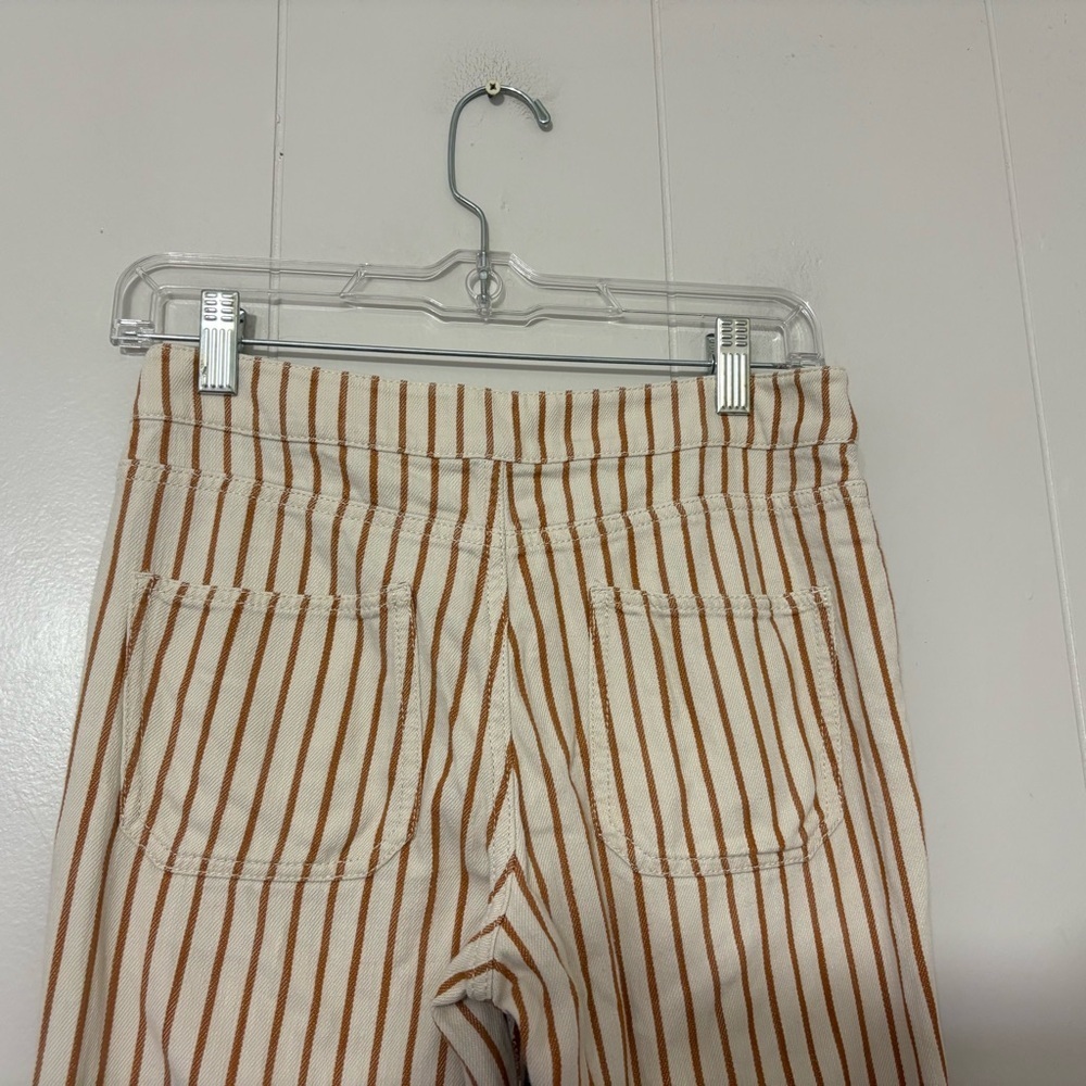 Anthropologie Kellie Striped Wide Leg Flare Jeans Women’s Retro Pants Size 25 - Picture 6 of 11